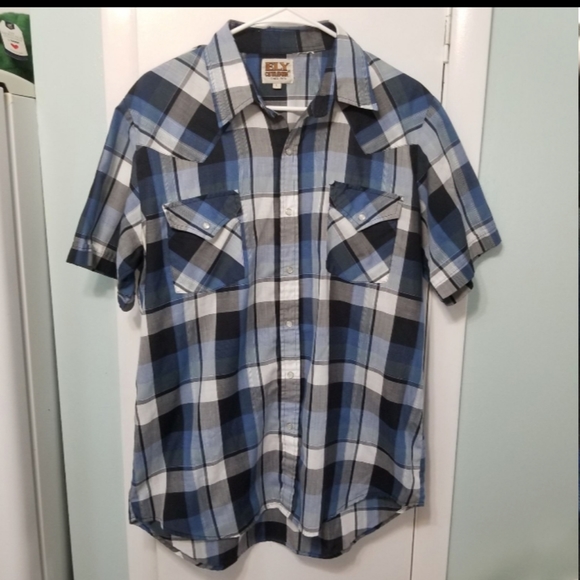 ely cattleman western shirts for men - size Large - Picture 2 of 4
